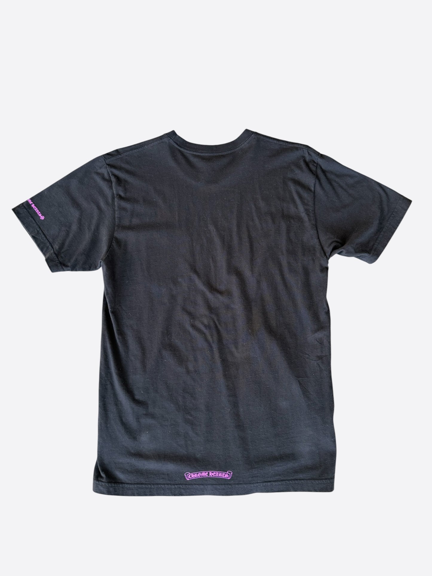 Chrome Hearts Black & Purple Neck Logo T-Shirt