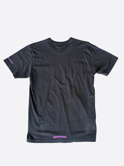 Chrome Hearts Black & Purple Neck Logo T-Shirt
