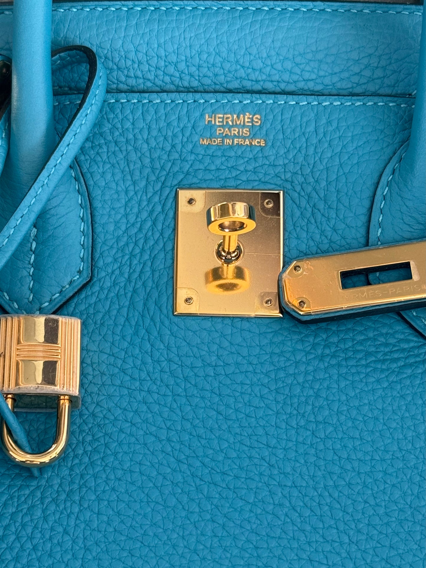Hermes Blue Togo & Gold Hardware Birkin 30