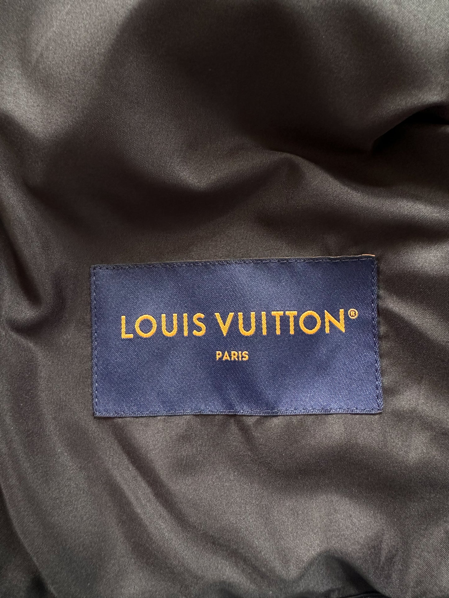 Louis Vuitton Black & White Bird Logo Coach Jacket