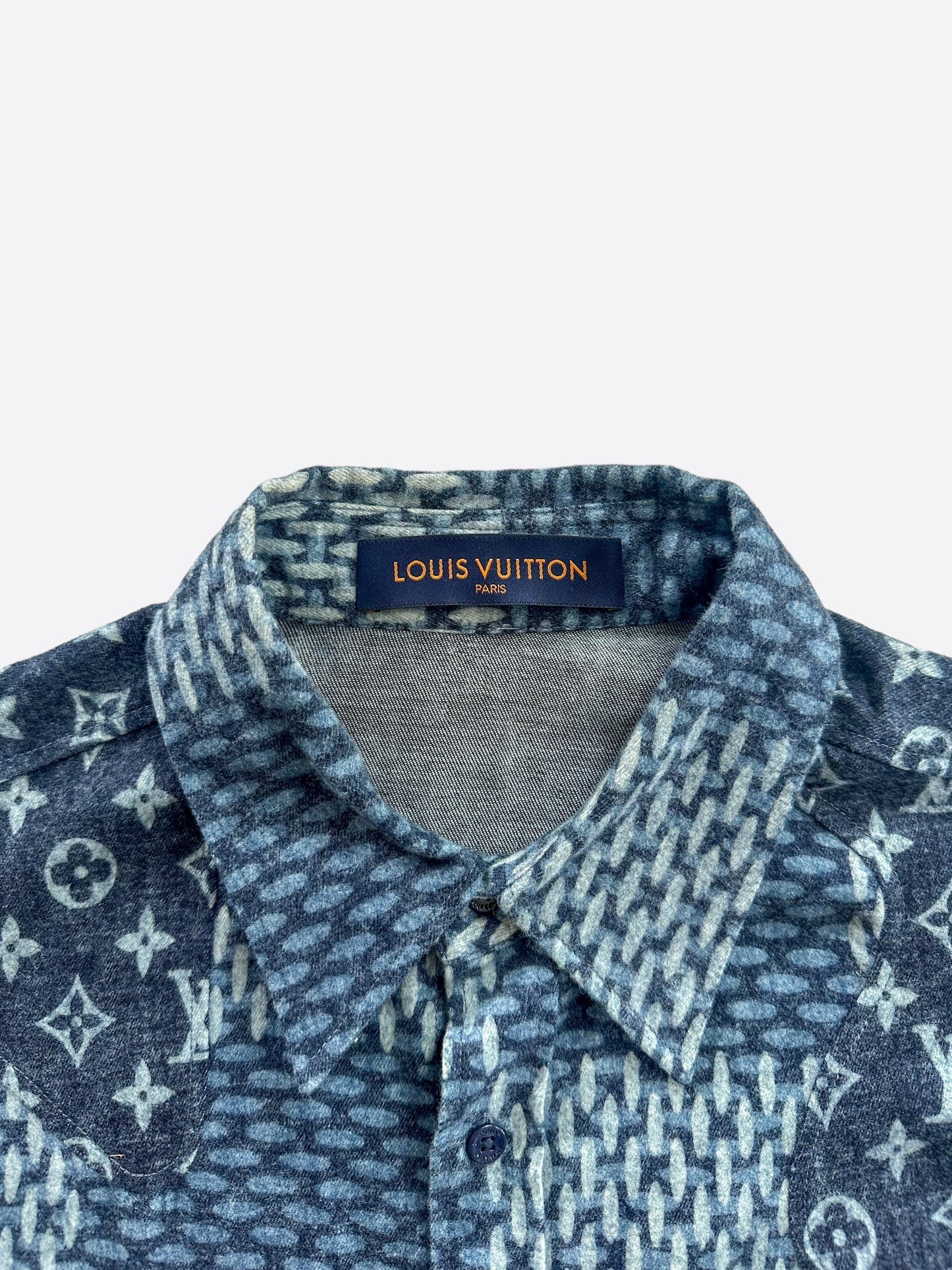 Louis Vuitton Nigo Navy Giant Damier Monogram Button Up Shirt