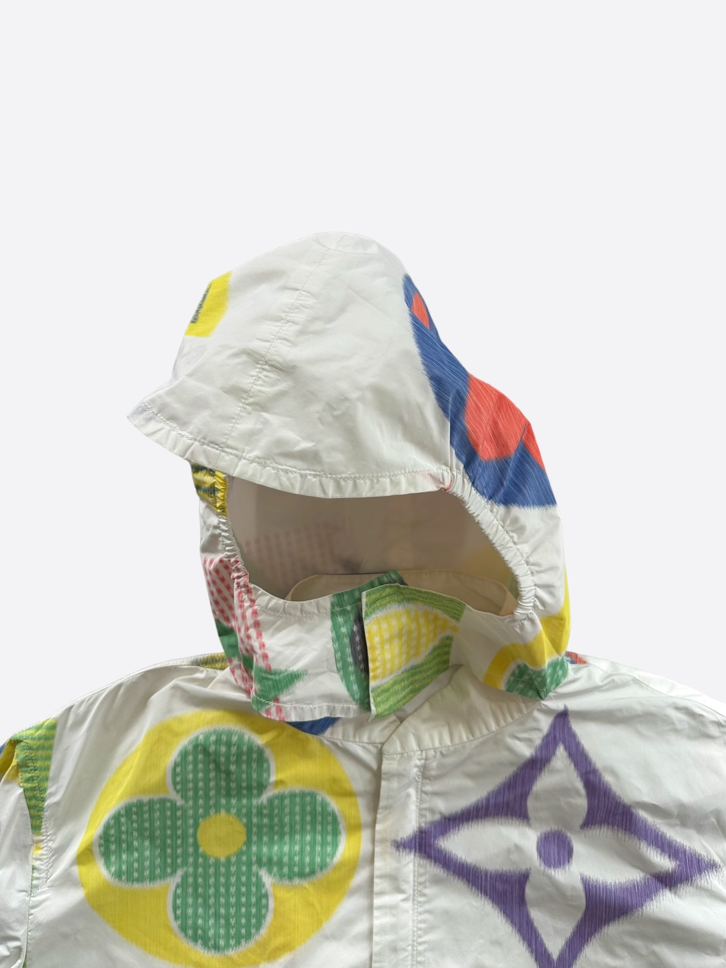 Louis Vuitton White Multicolor Flower Monogram Windbreaker