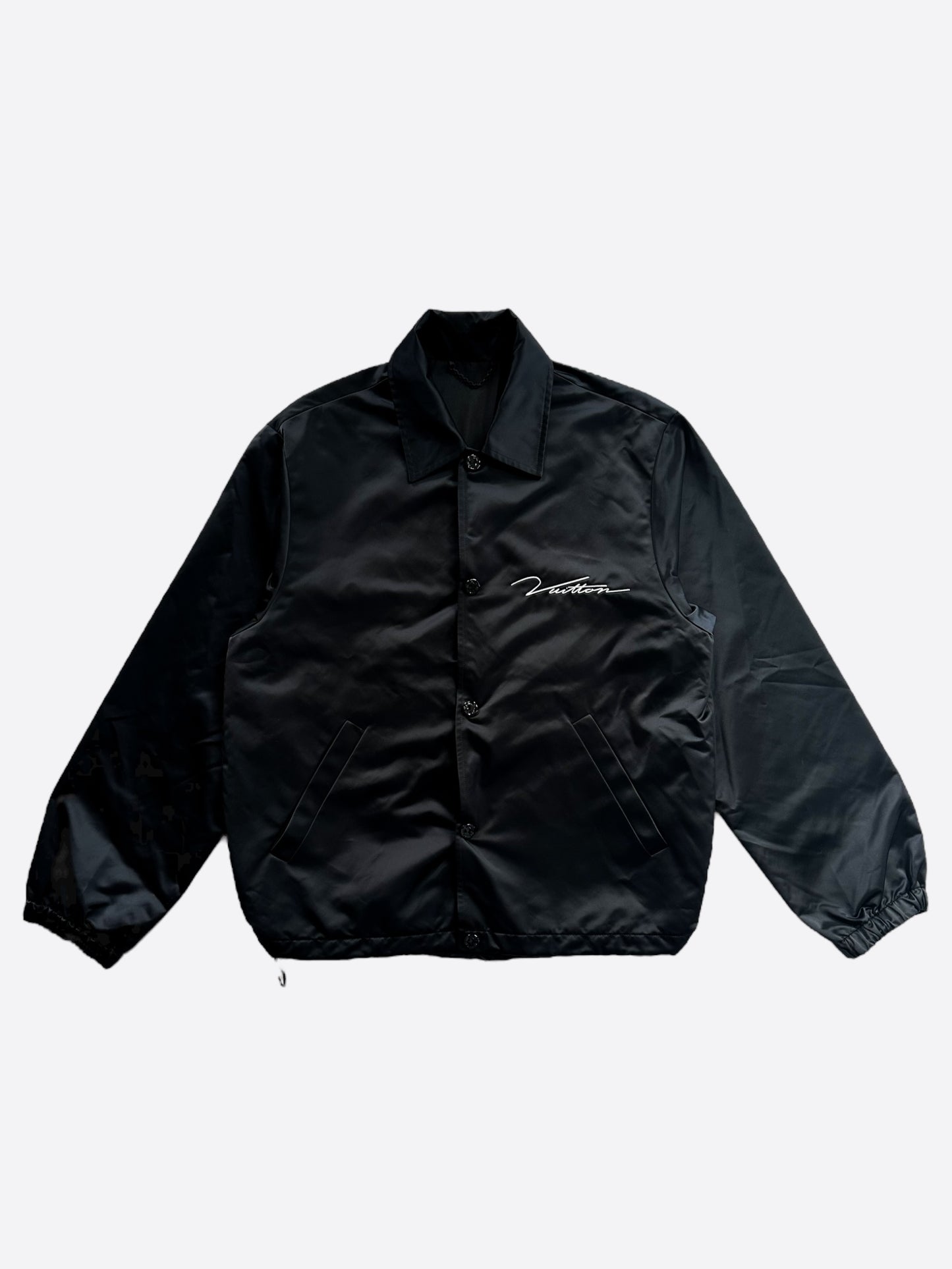 Louis Vuitton Black & White Bird Logo Coach Jacket