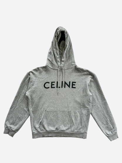 Celine Grey & Black Logo Hoodie