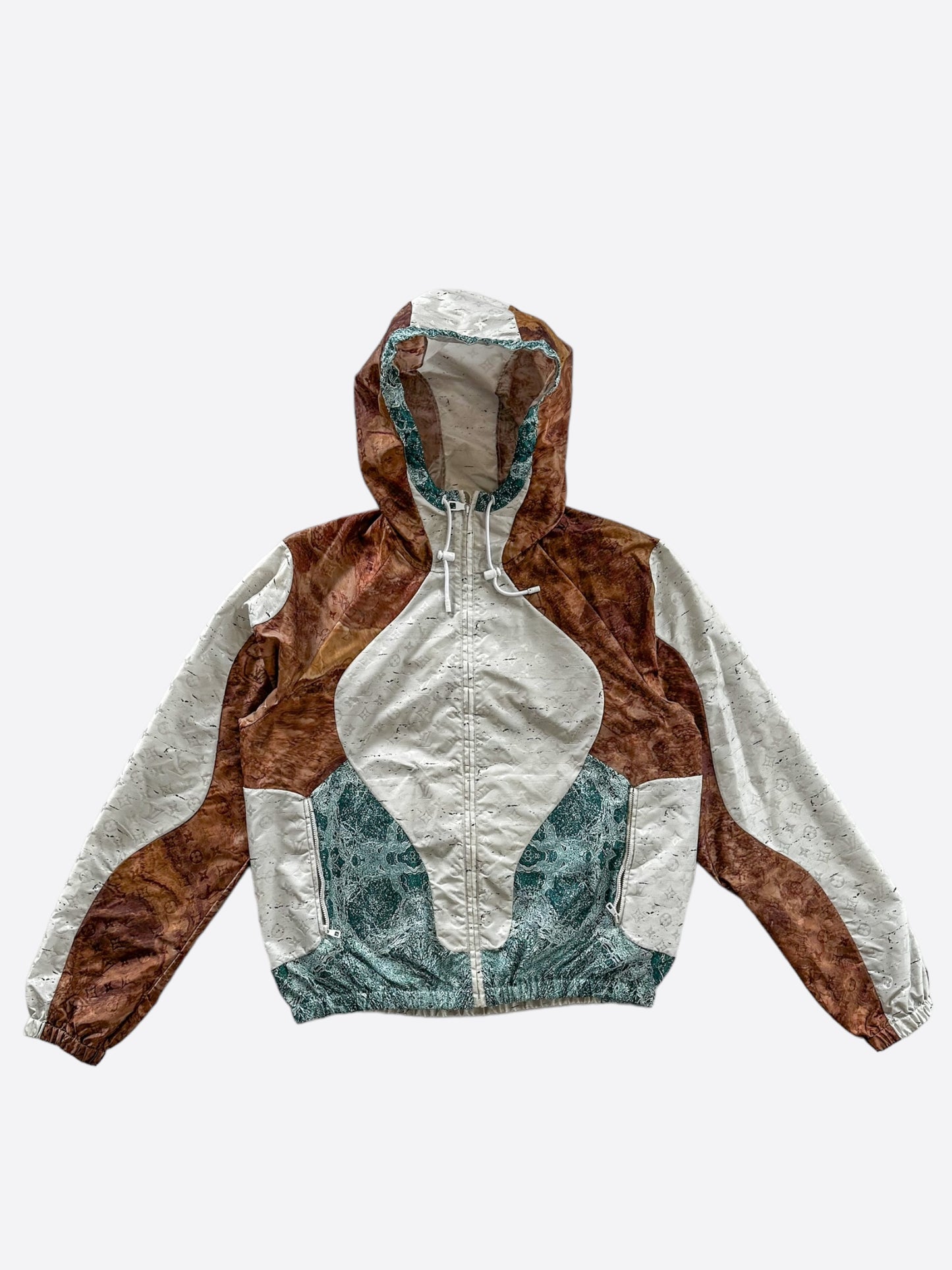 Louis Vuitton Brown & White Marble Monogram Windbreaker