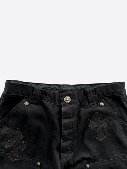 Chrome Hearts Black Leather Cross Patch 1/1 Carpenter Jeans