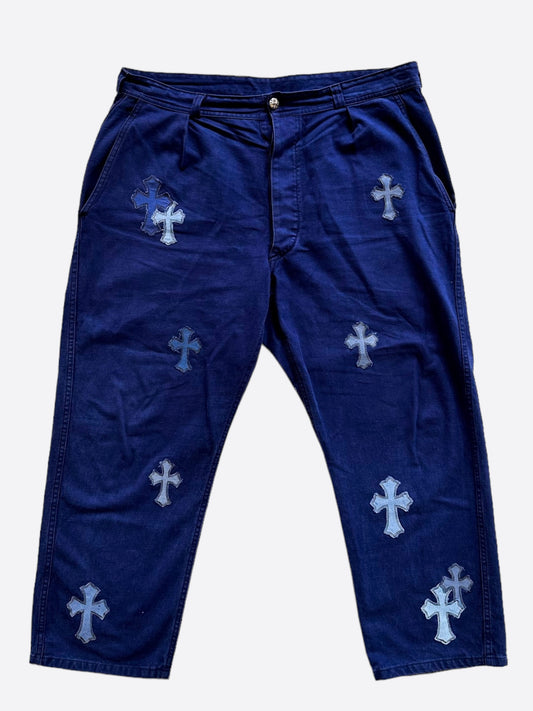 Chrome Hearts Blue Cross Patch Vintage French Work Pants