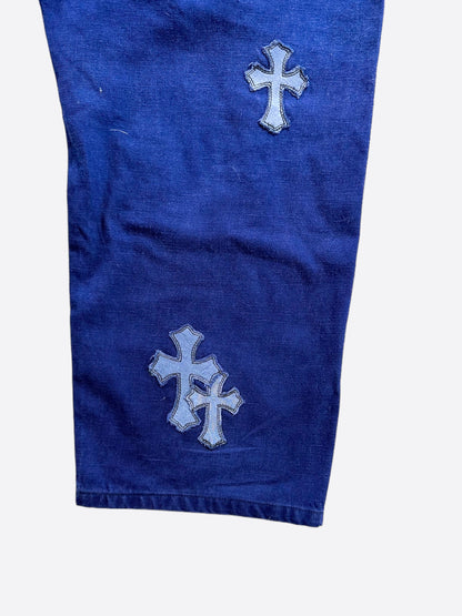 Chrome Hearts Blue Cross Patch Vintage French Work Pants