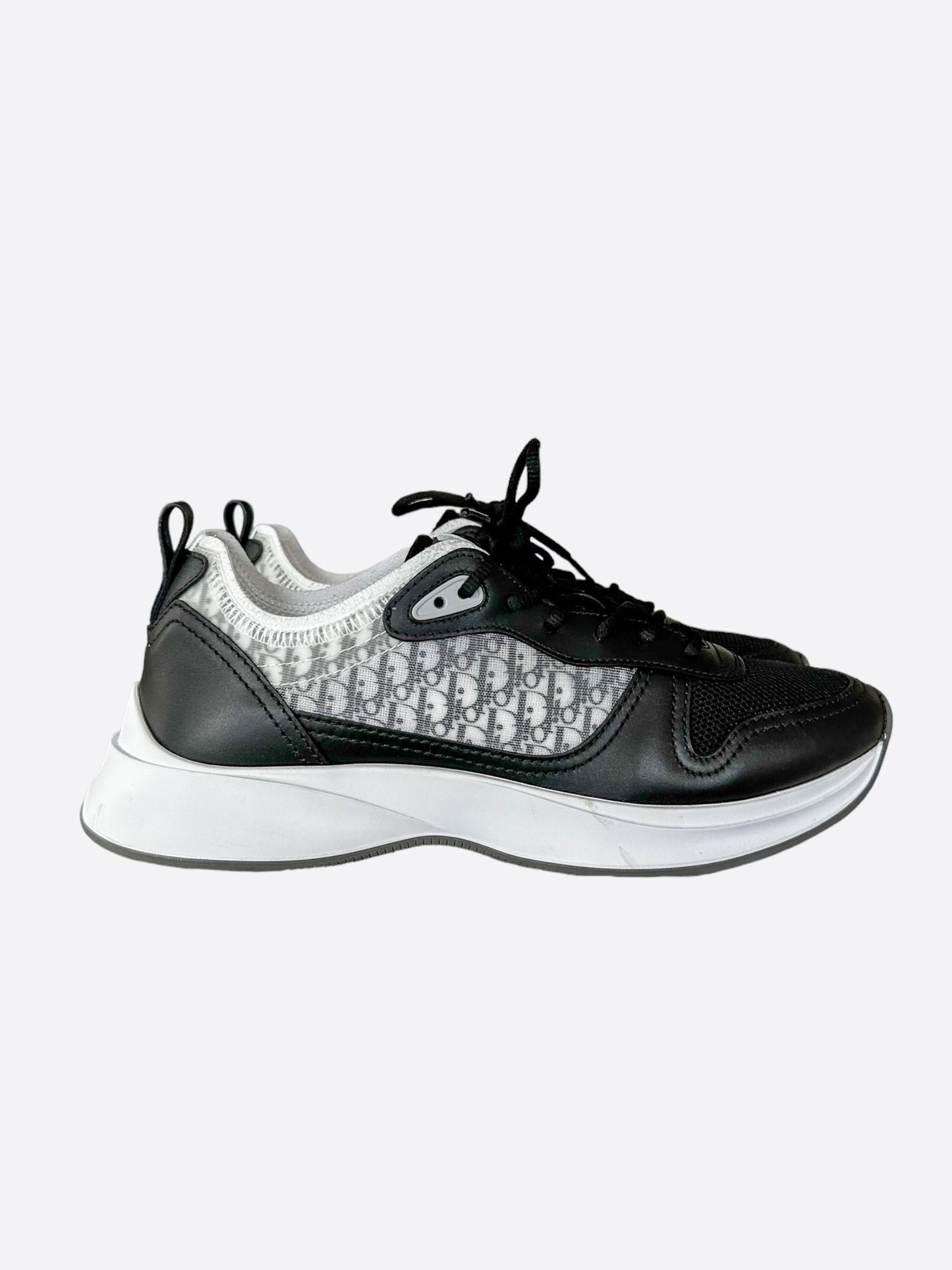 Dior Black & White Oblique Mesh B25 Sneakers