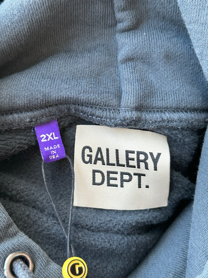 Gallery Dept Vintage Black Baseball Logo Hoodie