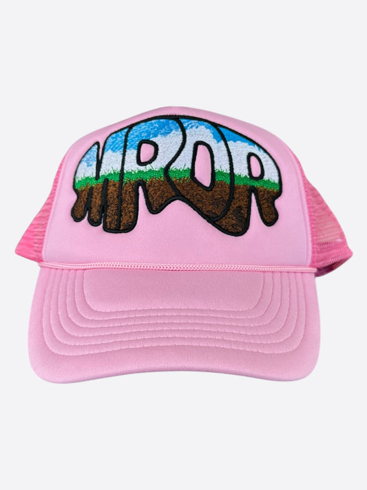 Who Decides War Pink MRDR Embroidered Patch Trucker Hat
