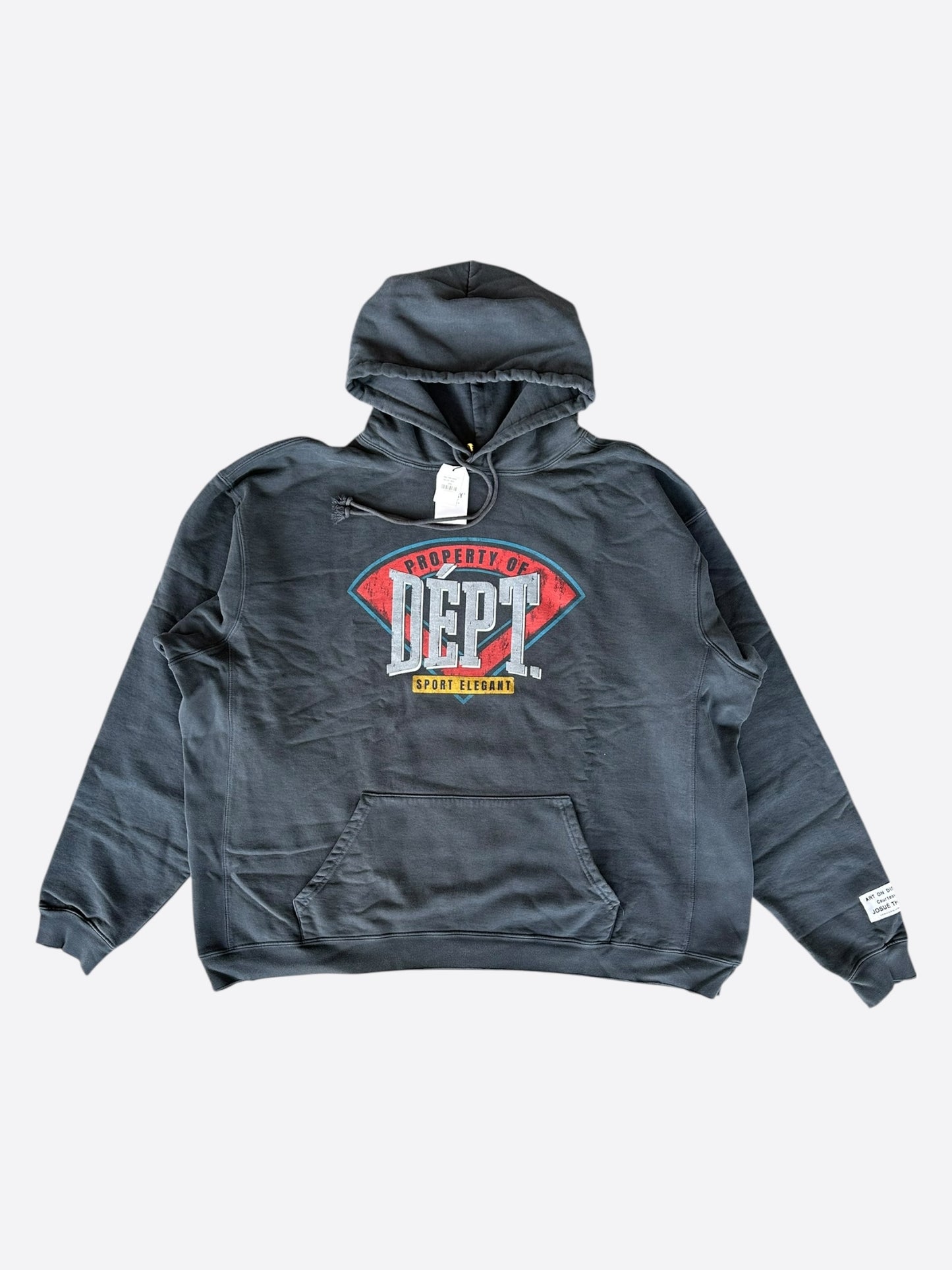 Gallery Dept Vintage Black Baseball Logo Hoodie