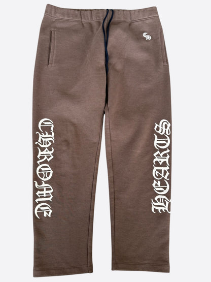 Chrome Hearts Brown & White Embroidered Slo Ride Sweatpants