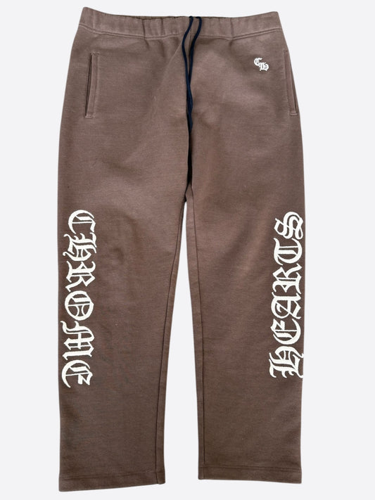 Chrome Hearts Brown & White Embroidered Slo Ride Sweatpants