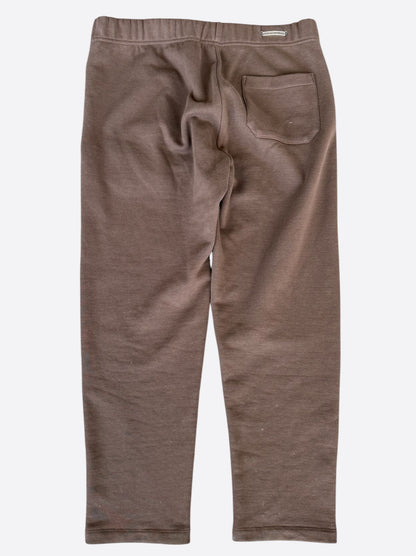 Chrome Hearts Brown & White Embroidered Slo Ride Sweatpants