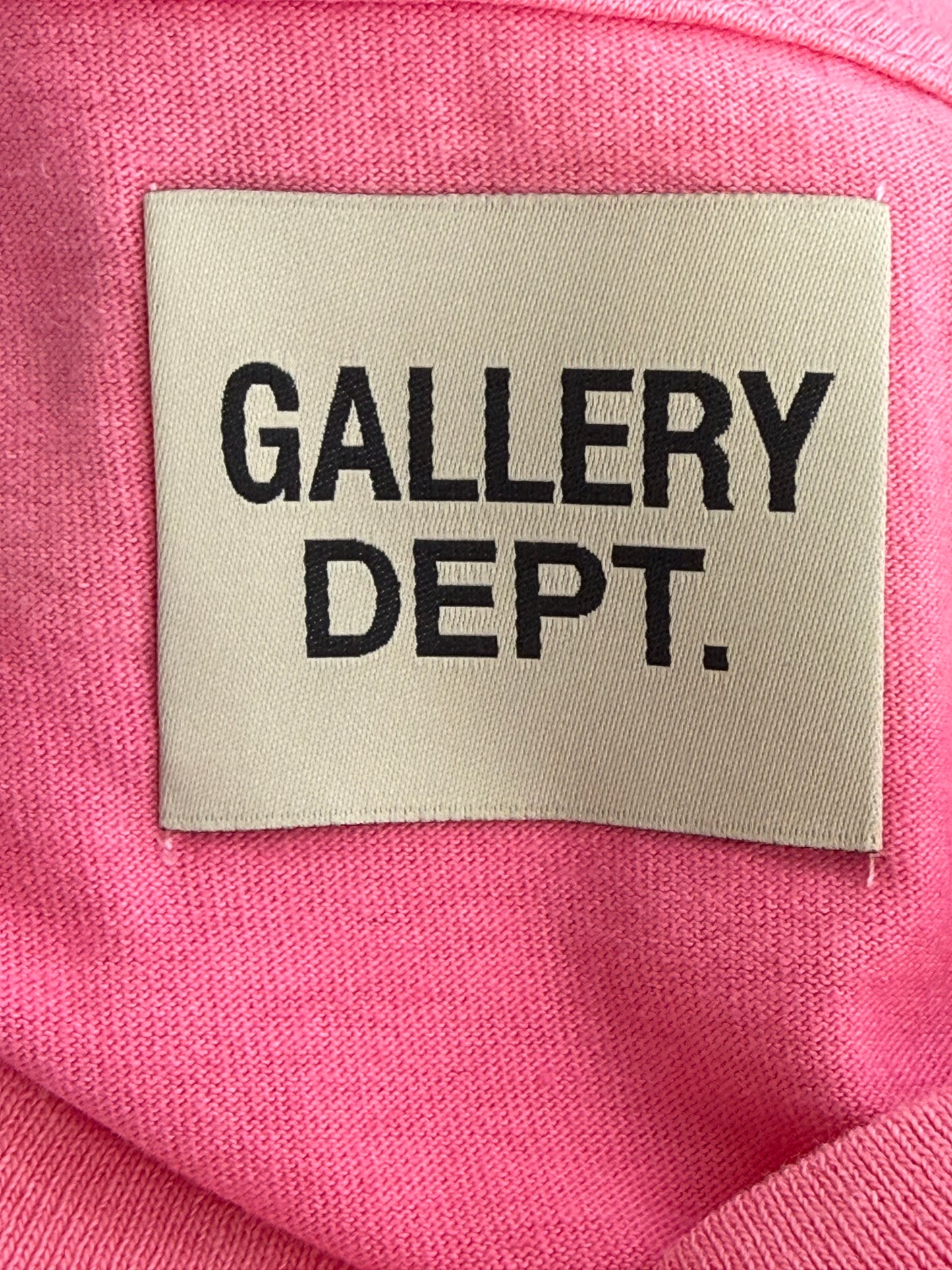 Gallery Dept Pink Paint Splatter Logo T-Shirt