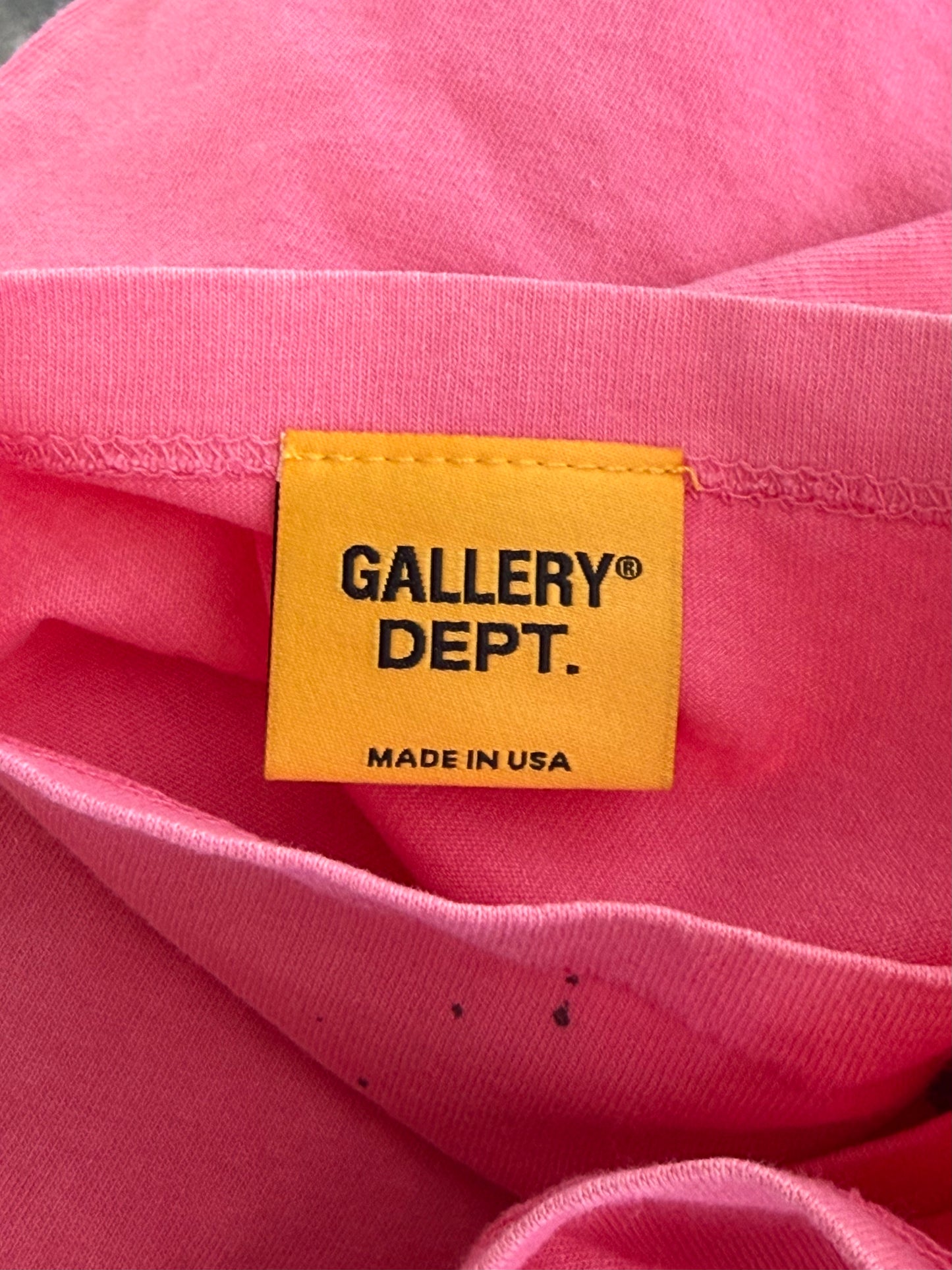 Gallery Dept Pink Paint Splatter Logo T-Shirt