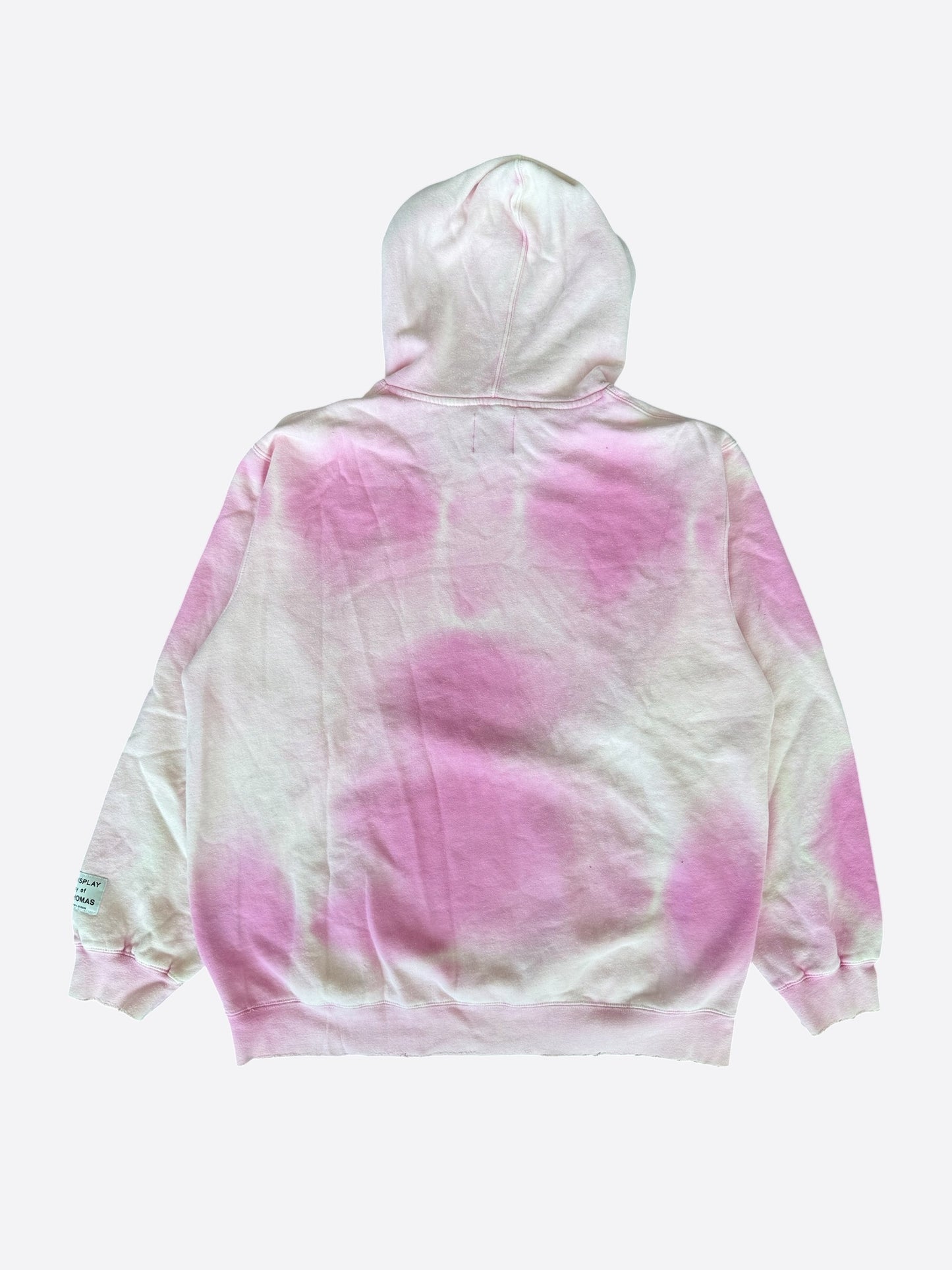 Gallery Dept Sunfaded Pink & Black Logo Zip Up Hoodie