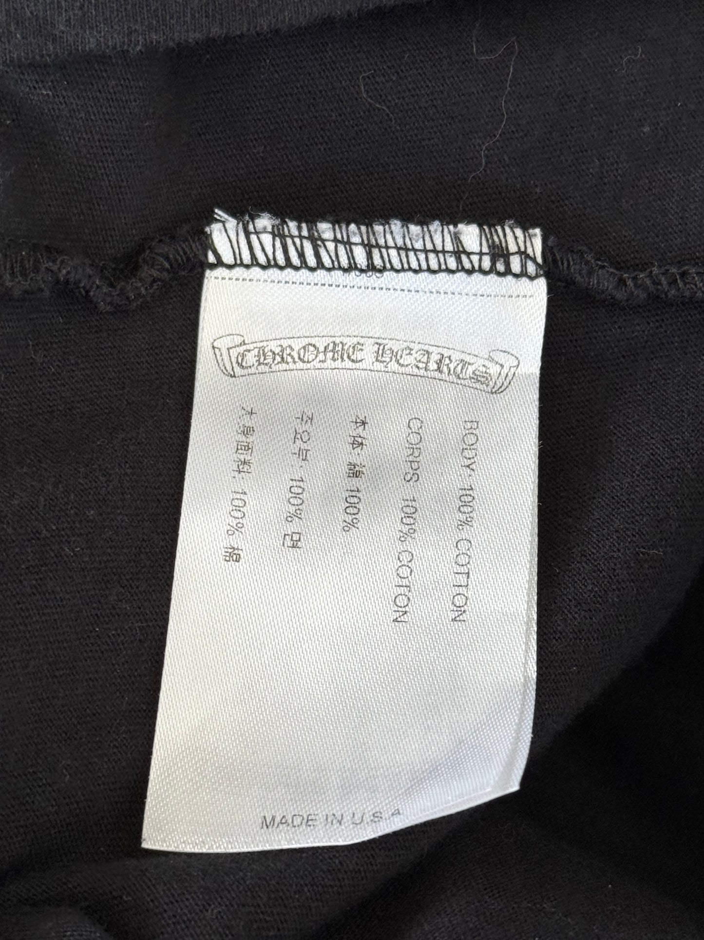 Chrome Hearts Black & Blue Neck Logo Longsleeve T-Shirt
