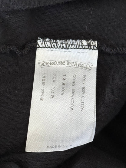 Chrome Hearts Black & Blue Neck Logo Longsleeve T-Shirt