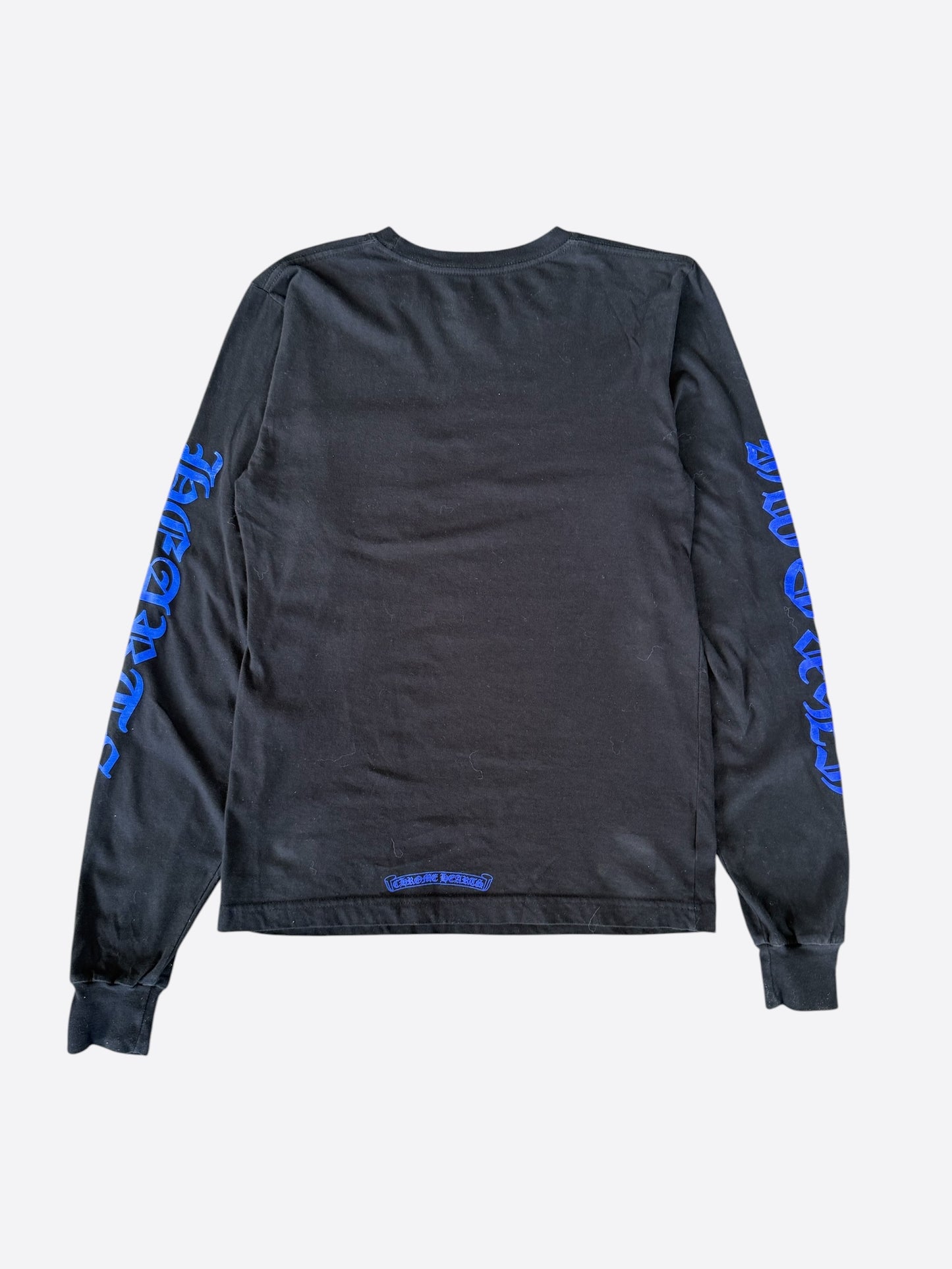 Chrome Hearts Black & Blue Neck Logo Longsleeve T-Shirt