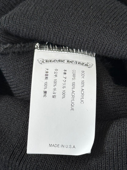 Chrome Hearts Black & White Embroidered Logo Beanie