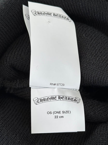 Chrome Hearts Black & White Embroidered Logo Beanie
