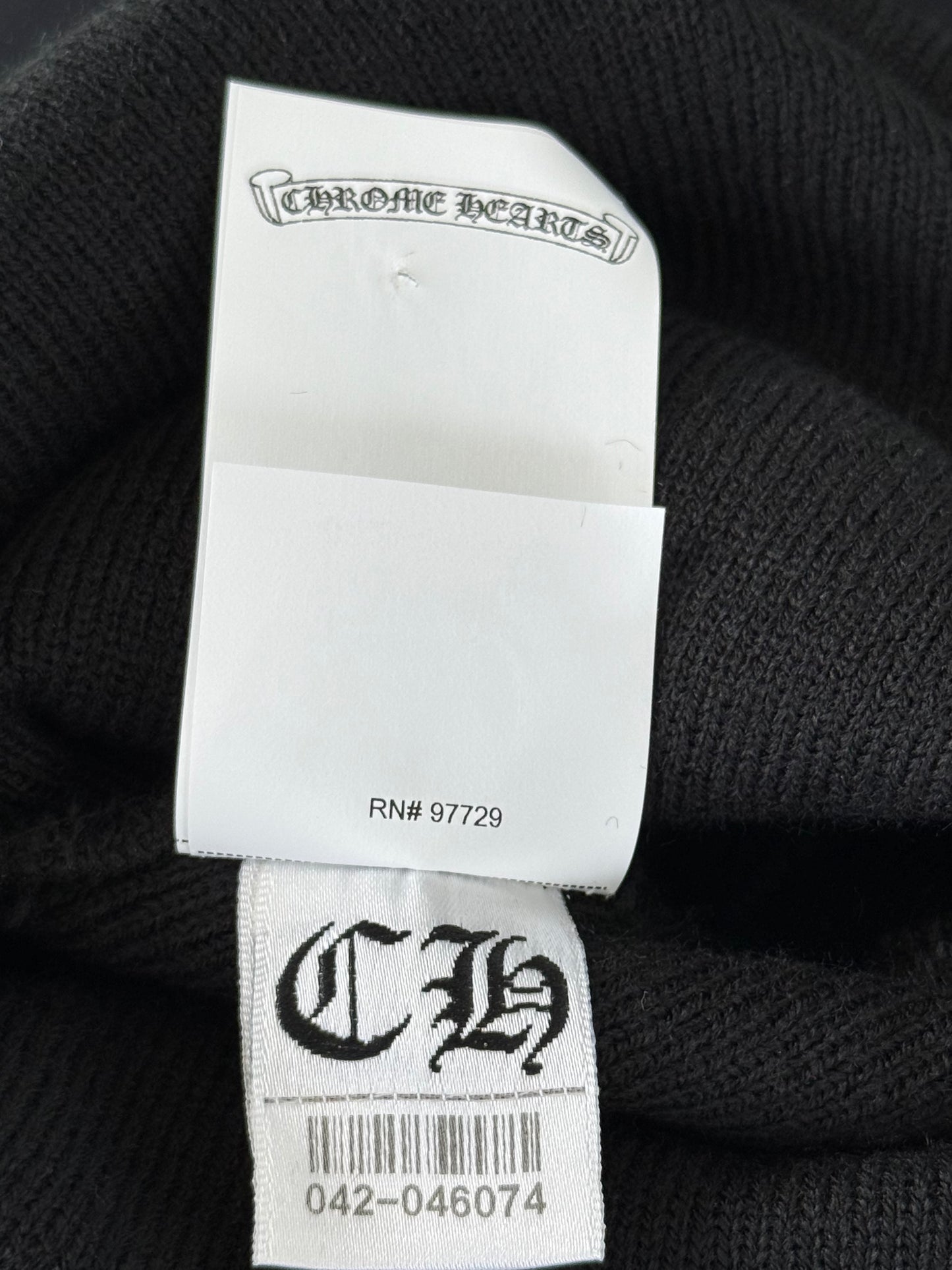 Chrome Hearts Black & White Embroidered Logo Beanie