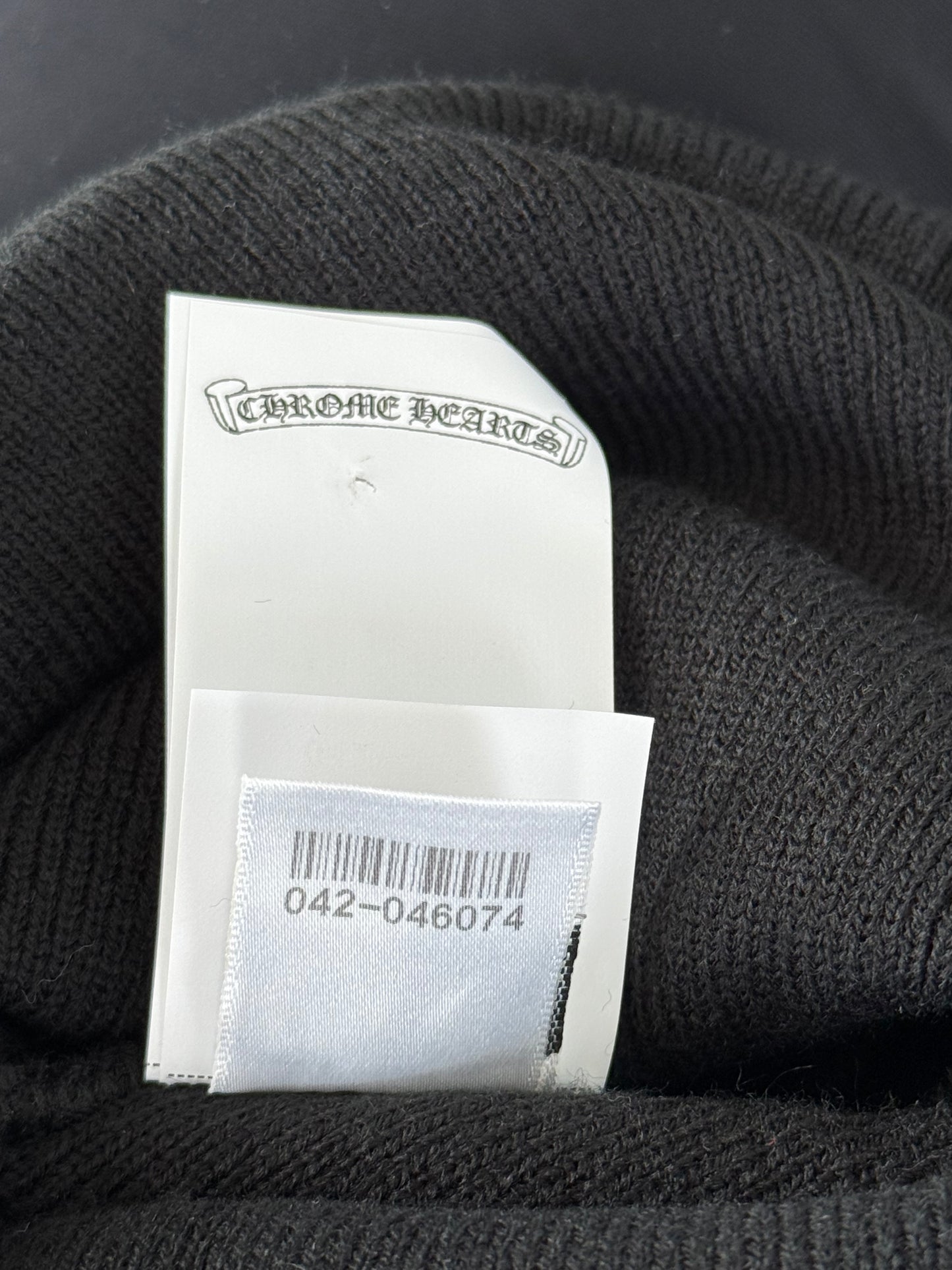 Chrome Hearts Black & White Embroidered Logo Beanie