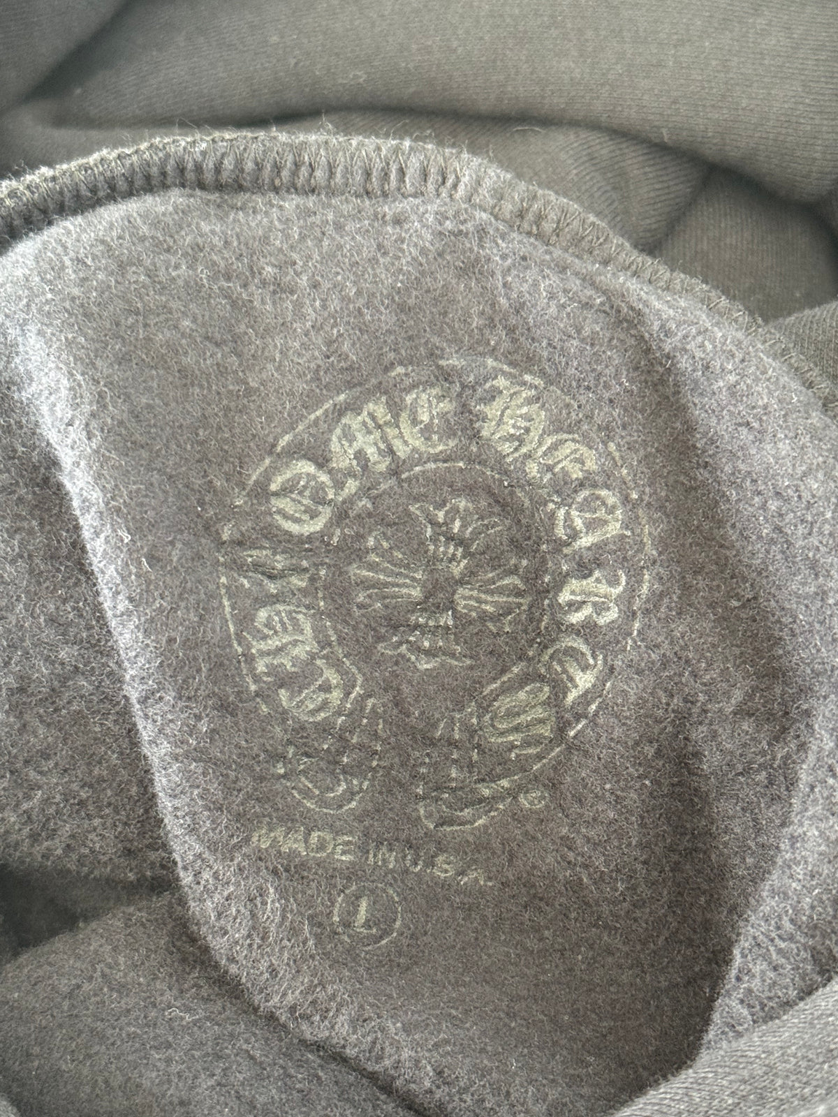 Chrome Hearts Black & Olive Script Logo Hoodie