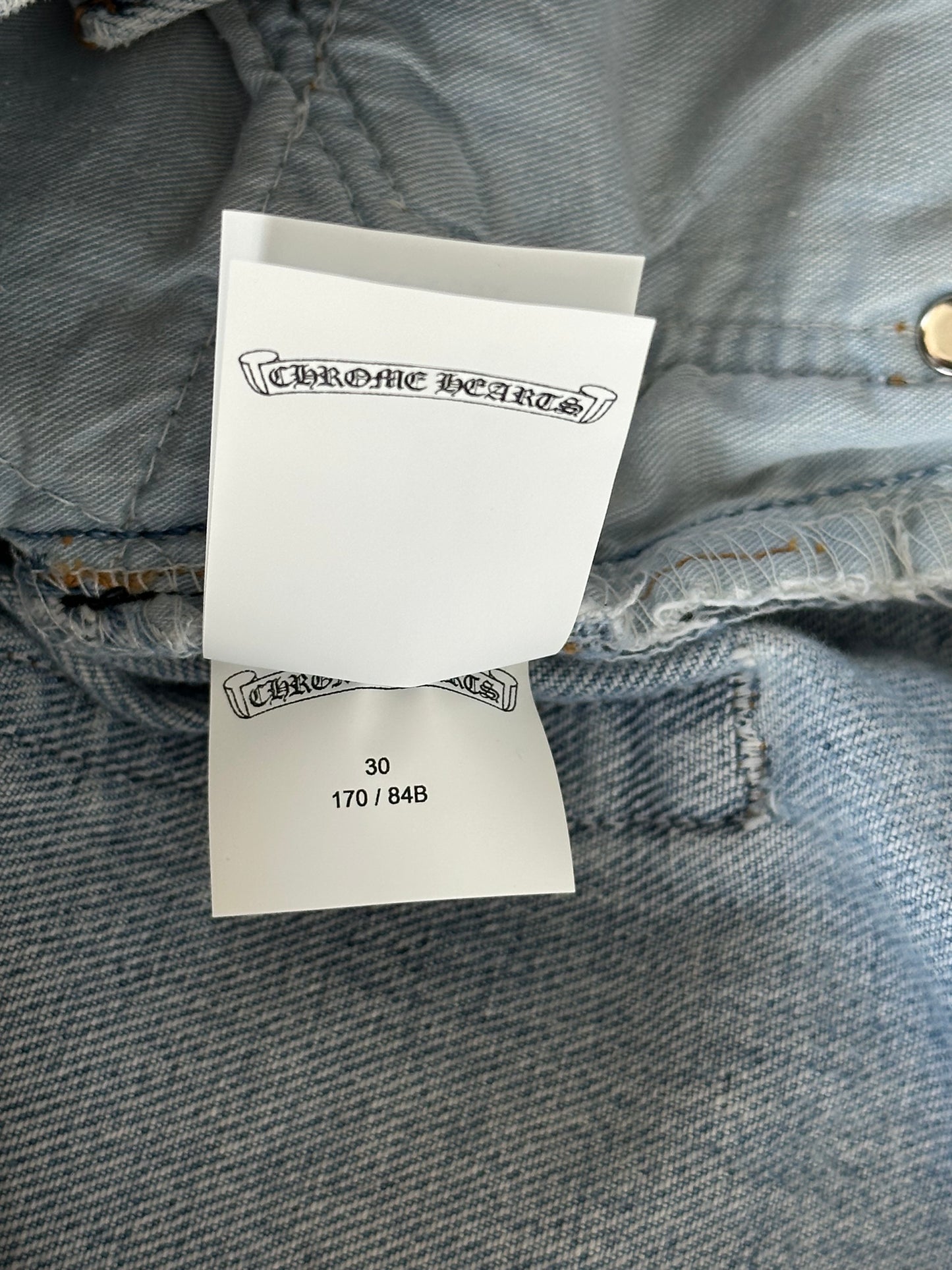 Chrome Hearts Levis Blue & Zebra Cross Patch Jeans