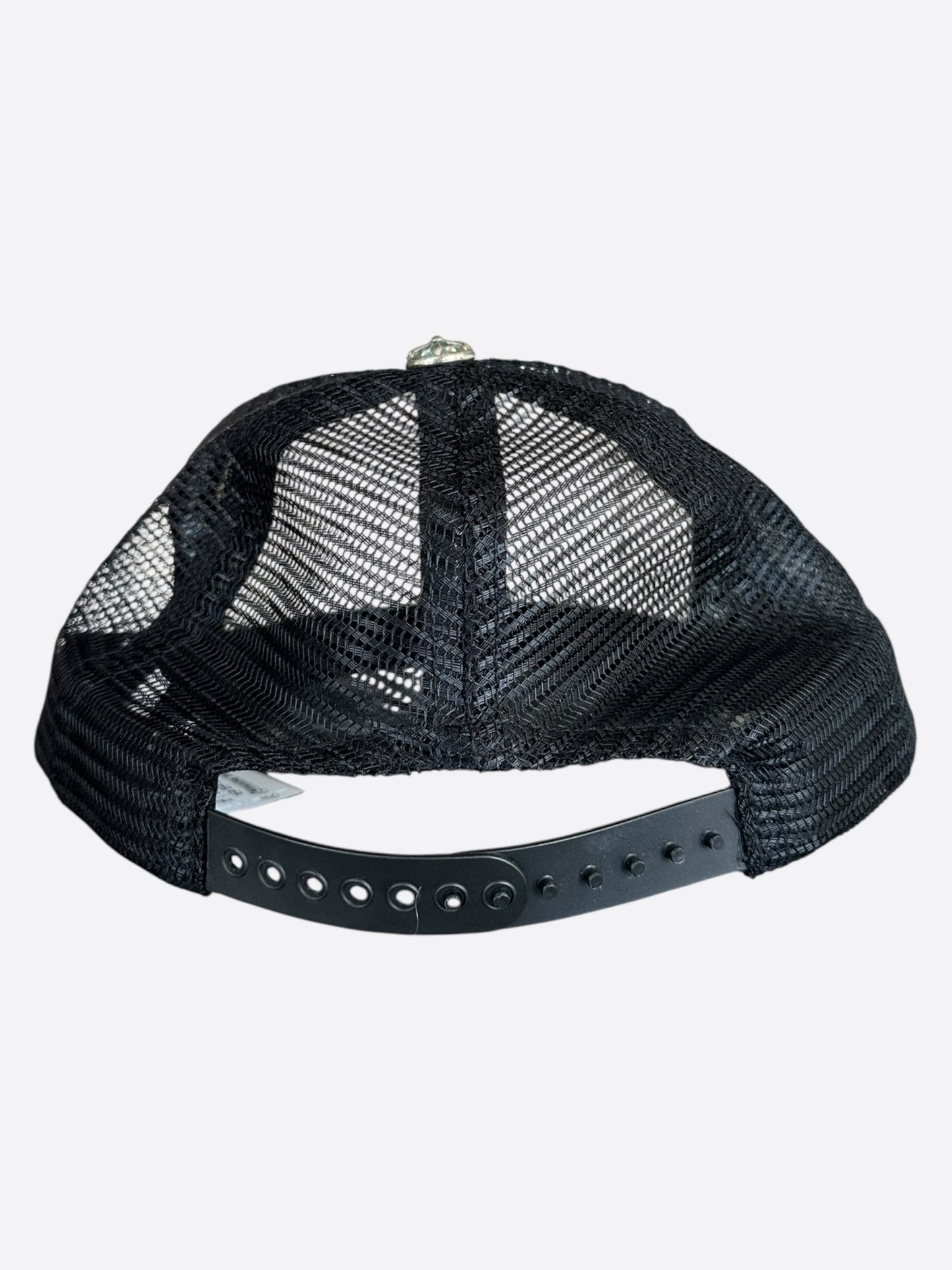 Chrome Hearts Black & White Hollywood Trucker Hat