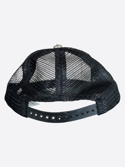 Chrome Hearts Black & White Hollywood Trucker Hat