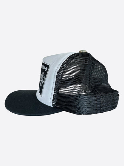 Chrome Hearts Black & White Hollywood Trucker Hat