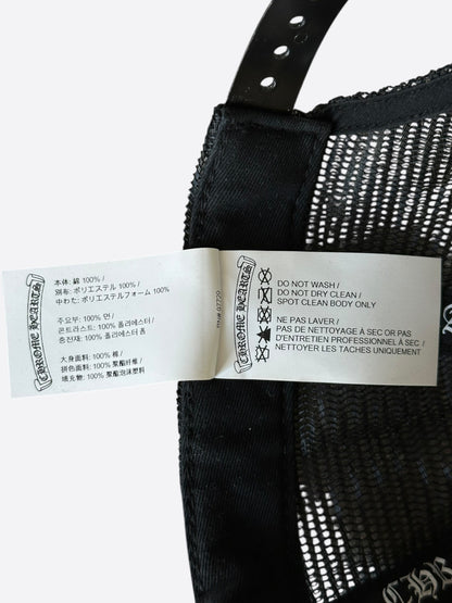 Chrome Hearts Black & White Hollywood Trucker Hat