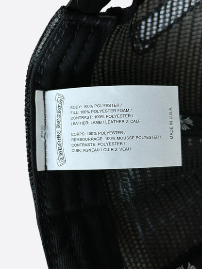 Chrome Hearts Black USA Triple Cross Patch Hat