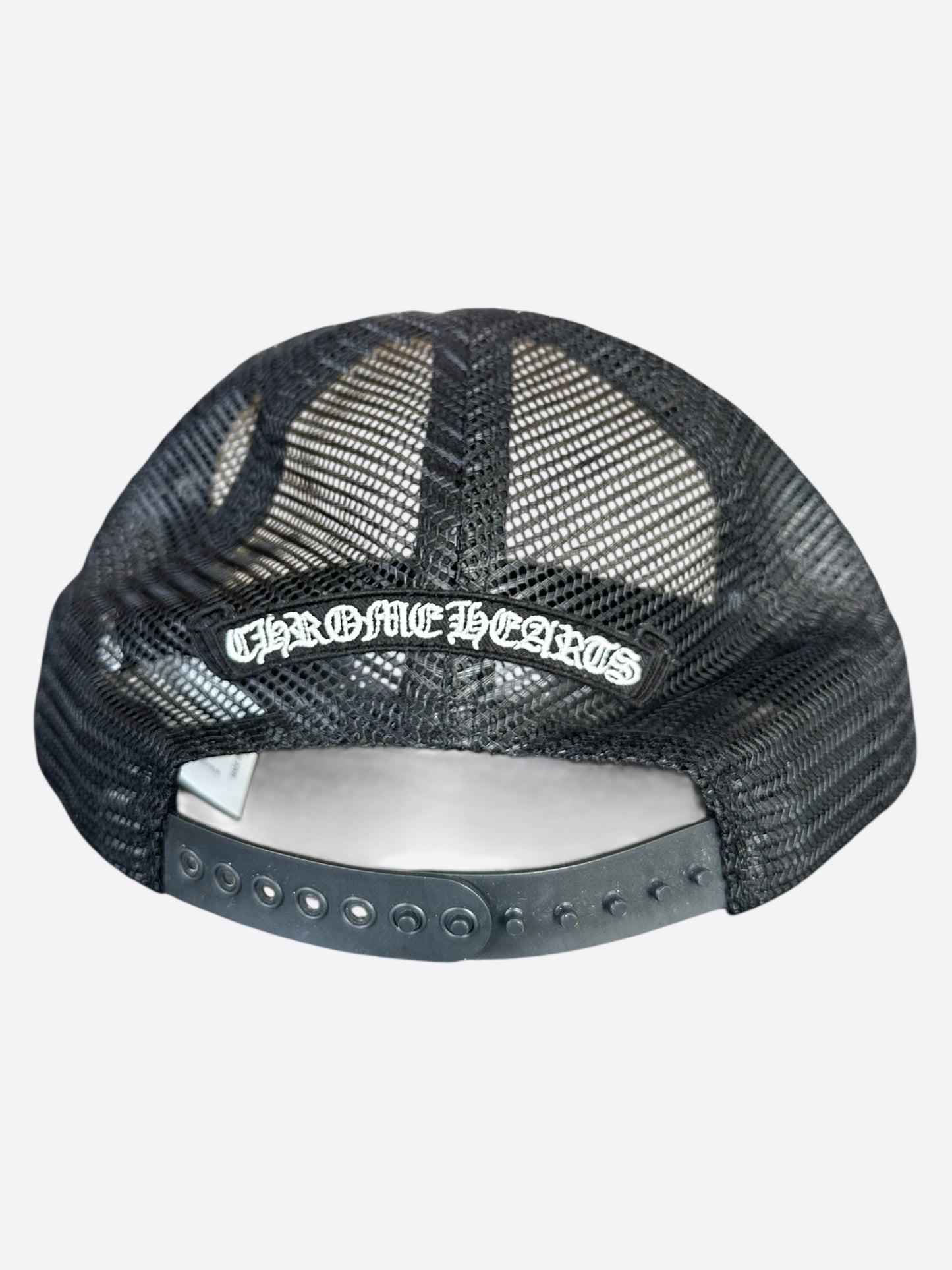 Chrome Hearts Black & White Multicolor Cross Trucker Hat