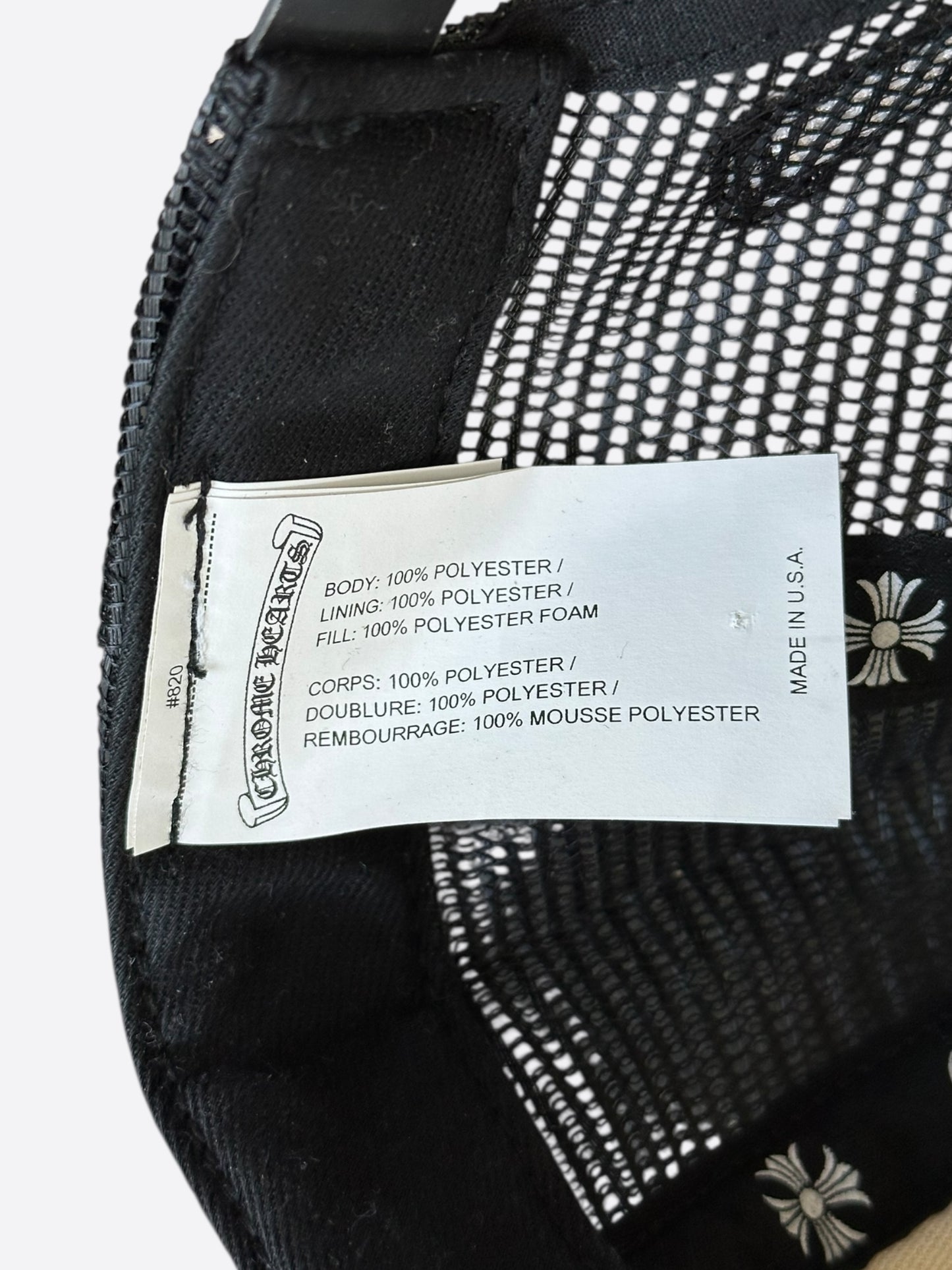 Chrome Hearts Black & White Multicolor Cross Trucker Hat