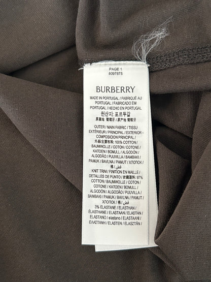 Burberry Brown Embroidered Logo T-Shirt