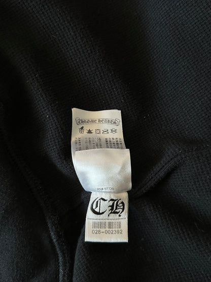 Chrome Hearts Black Aspen Exclusive Horseshoe Thermal Zip Up Hoodie