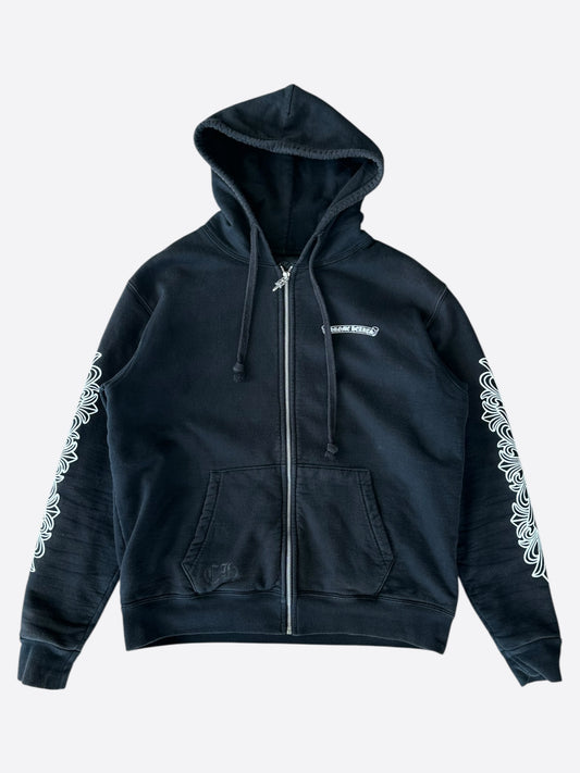 Chrome Hearts Black Aspen Exclusive Horseshoe Thermal Zip Up Hoodie