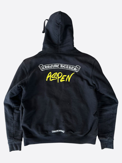 Chrome Hearts Black Aspen Exclusive Horseshoe Thermal Zip Up Hoodie