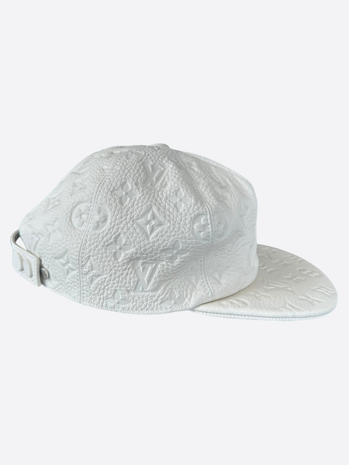 Louis Vuitton White Taurillon Monogram Hat