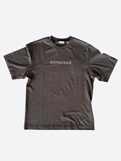 Burberry Brown Embroidered Logo T-Shirt