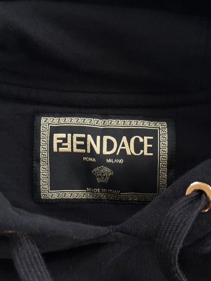 Fendi Versace FENDACE Embroidered Logo Hoodie