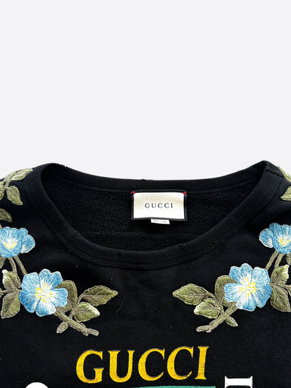 Gucci Black Bootleg Logo Embroidered Sweater