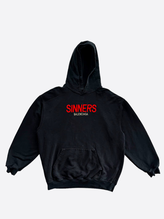 Balenciaga Black & Red Sinner Hoodie