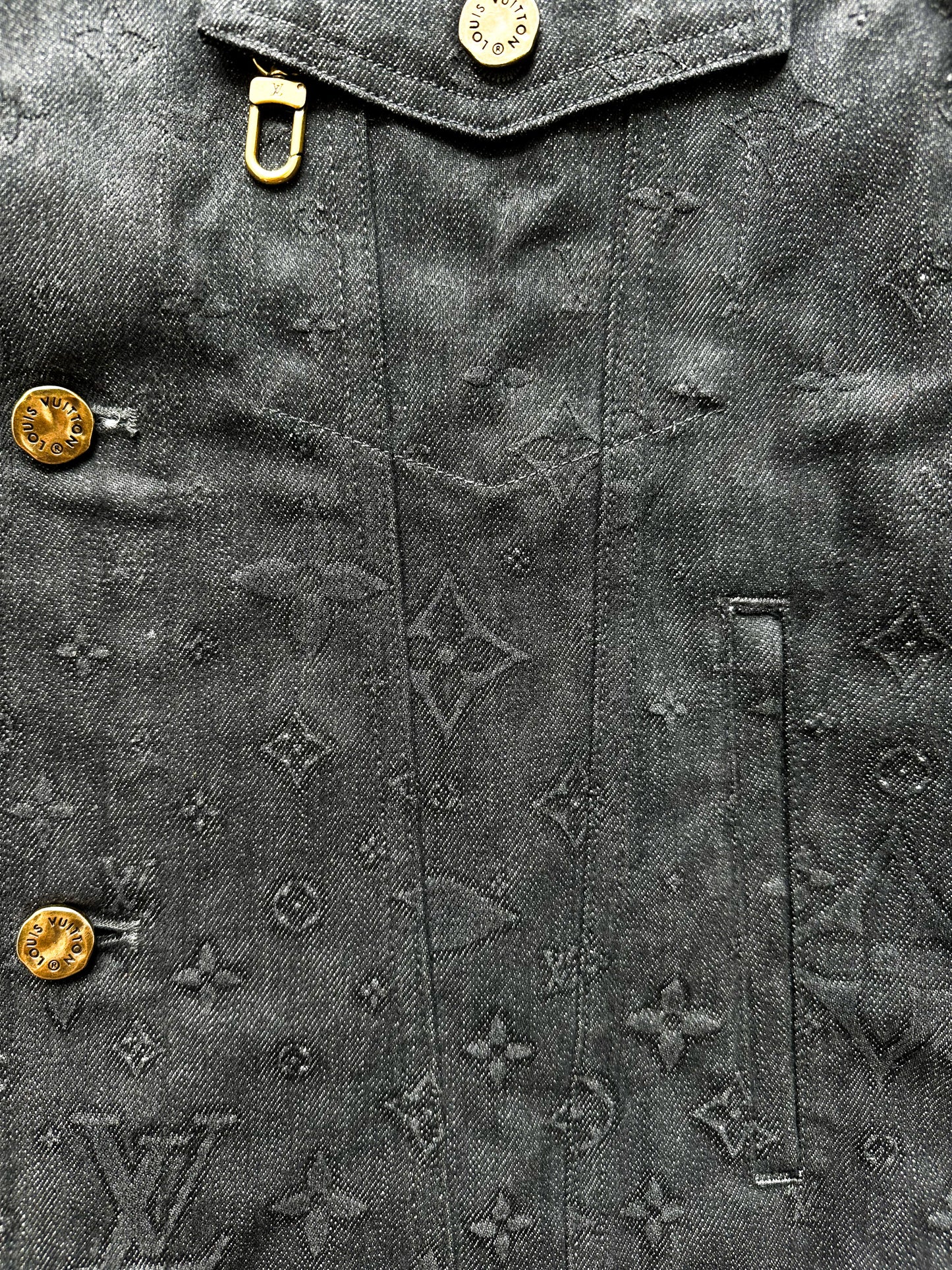 Louis Vuitton Black DNA Monogram Denim Jacket