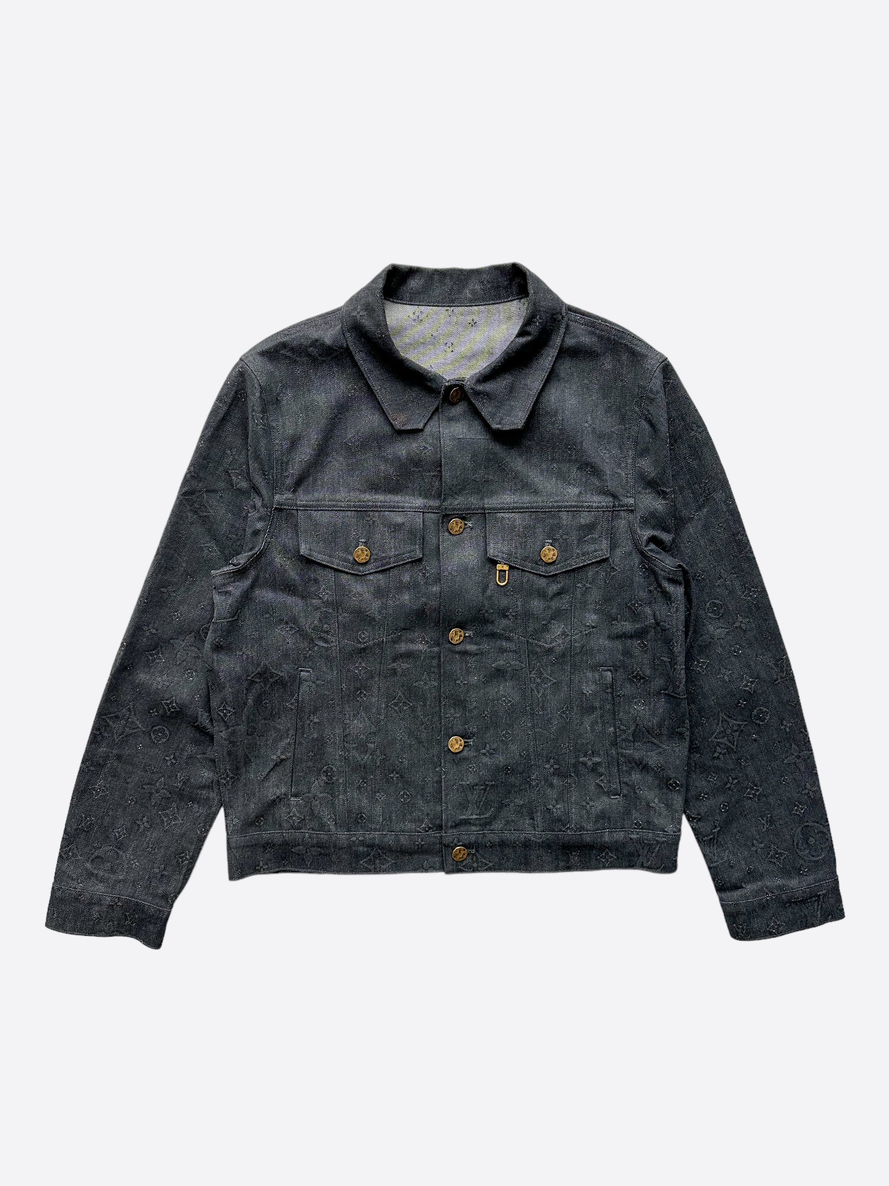 Louis Vuitton Black DNA Monogram Denim Jacket – Savonches