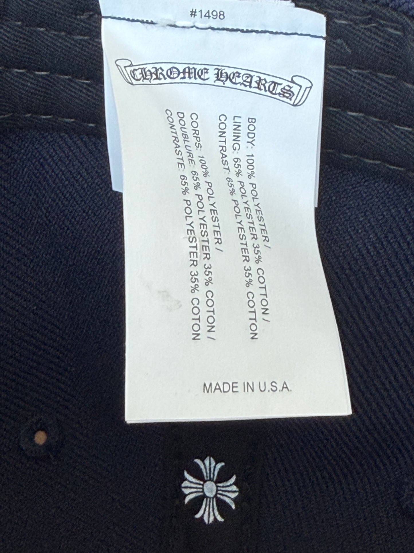 Chrome Hearts Navy & Red CH Logo Hat